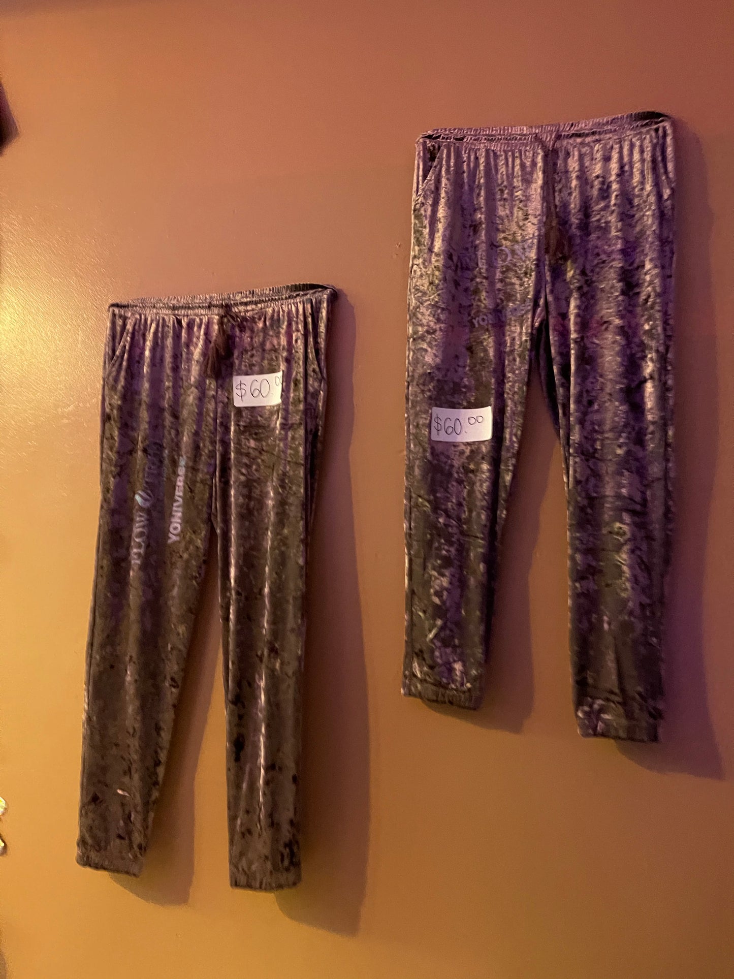 Copy of Yoni Pants crushed violet velvet