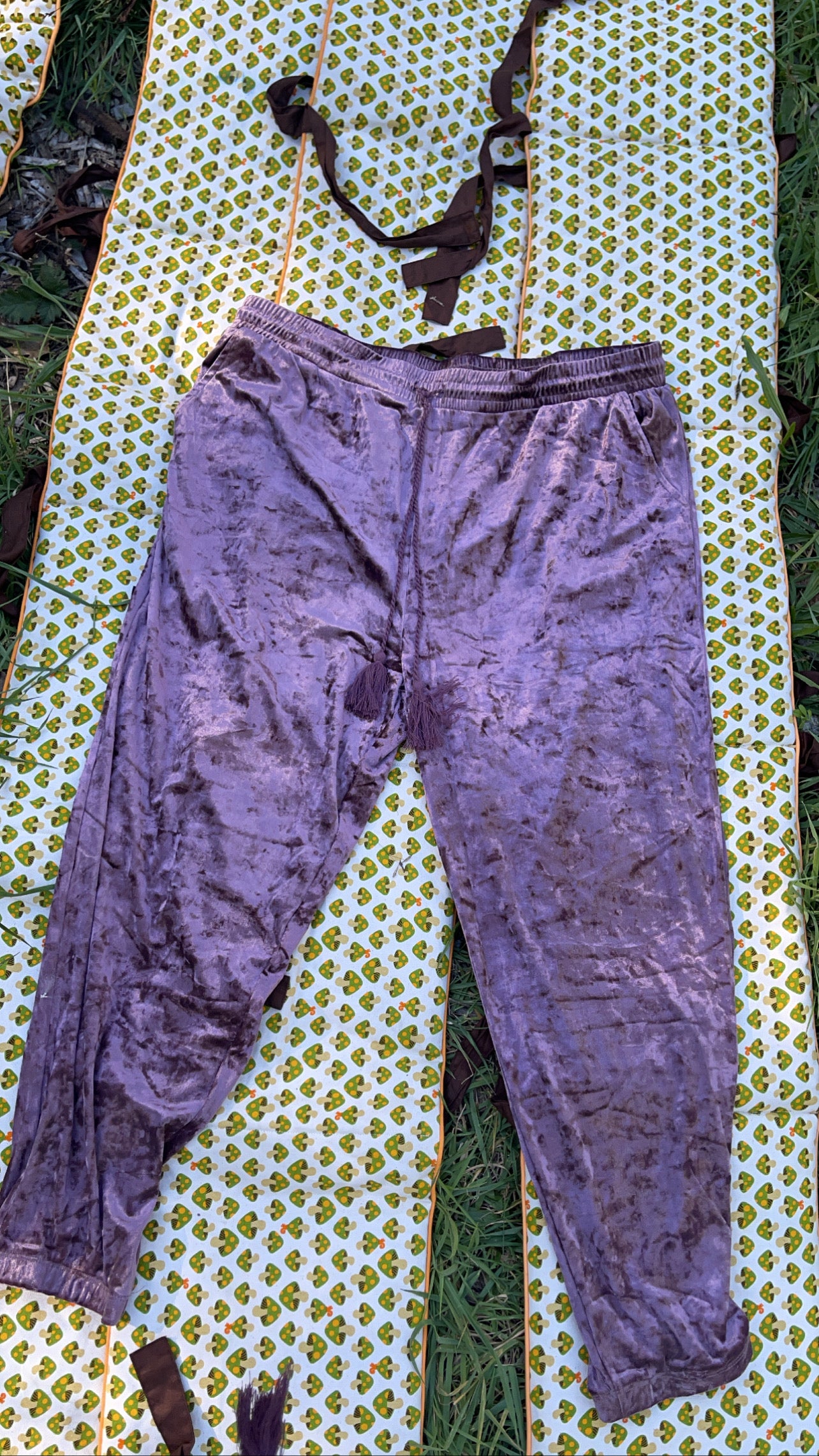 Copy of Yoni Pants crushed violet velvet